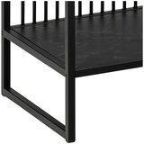 Actona Črn regal v kamnitem dekorju 120x83 cm Strington – | Shoptok.si