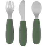 Take&Match Stainless Steel Cutlery Set pribor za djecu Misty Green 12m+ 3 kom