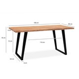 MID.YOU Pisalna Miza Akazie, Pravi Les, 180x90cm | Shoptok.si