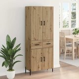  Highboard Umjetnički hrast 69,5 x 34 x 180 cm Konstruirano drvo Slike