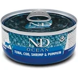 N&D Cat Ocean Tuna, Cod, Shrimp&Pumpkin Adult - mokra mačja hrana - 70 g, (21385672)