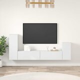  4-dijelni set TV ormarića bijeli od konstruiranog drva Cene