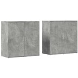 vidaXL Komoda 2 kom siva boja betona 79x38x80 cm od konstruiranog drva | shoptok.hr