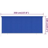  Vanjska roleta za zamračivanje 350 x 140 cm plava HDPE | shoptok.hr