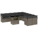  11-dijelni set vrtnih sofa od poliratana s jastucima sivi | shoptok.hr
