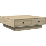 vidaXL Klubska mizica sonoma hrast 90x90x28 cm iverna plošča | Shoptok.si