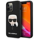 Karl Lagerfeld Originalen ovitek KLHCP13LSLKHBK za iPhone 13 Pro črn silikonska zaščita - Karls Head Cene