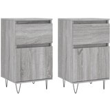 Maison Chic Komoda - Predalnik 2 kosa siva sonoma 40x35x70 cm inženirski les, (21721364) | Shoptok.si