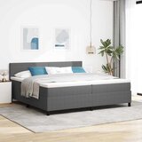  LED Box Spring Krevet Svijetlo siva i bijela. 200 x 200 cm | shoptok.hr