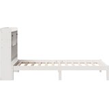 Krevet s regalom za knjige bez madraca bijeli 90x190cm borovina | Eponuda.com