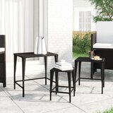 The Living Store Komplet mizic 3 kosi črn poli ratan - Komplet Mizic, (21662256) | Shoptok.si