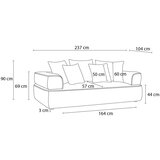 Bobochic Paris Zelena sedežna garnitura iz šenilje 237 cm Whesley – | Shoptok.si