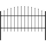  Ograda s ukrasnim kopljima (1 - 1 25 ) x 1 7 m čelična crna | shoptok.hr