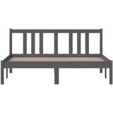  Posteljni okvir siv iz trdnega lesa 140x200 cm, (20646404) | Shoptok.si