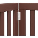 vidaXL Ograda za pse z vrati zložljiva 9 panelov rjava 450 cm les | Shoptok.si