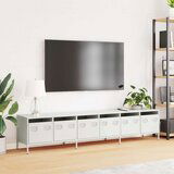 vidaXL TV omarica bela 202x39x43,5 cm hladno valjano jeklo | Shoptok.si