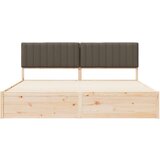  Krevetni okvir s tapiciranim uzglavljem Sivo-smeđa 200 x 200 cm | shoptok.hr