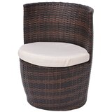  3-dijelni bistro set od poliratana s jastucima smeđi | shoptok.hr