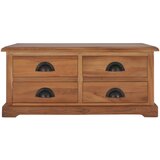 Maison Chic Klubska mizica - kavna mizica - Nizka mizica 68x68x30 cm trdna tikovina, (21754968) | Shoptok.si