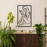 WALLXPERT Leer - M398 Crni Dekorativni Metalni Zidni Pribor | Eponuda.com