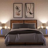 vidaXL Zidni noćni ormarići s LED svjetlima 2 kom boja hrasta sonome | shoptok.hr