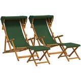  Ležaljka 4 pcs 3 Pozicija Čvrsto drvo eukaliptusa Zelena | shoptok.hr