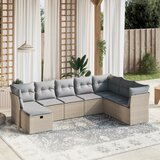 Maison Chic Seti vrtnega pohištva - Vrtna garnitura - Vrtni pohištvo set 8-delna z blazinami bež poli ratan, (21799652) | Shoptok.si