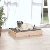  Krevet za pse sivi 61,5x49x9 cm od masivne borovine | shoptok.hr