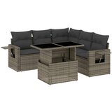 Maison Chic Seti vrtnega pohištva - Vrtna garnitura - Vrtni pohištvo set 6-delna z blazinami siv poli ratan, (21805582) | Shoptok.si