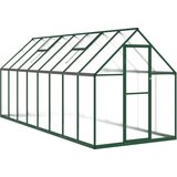  The Living Store Rastlinjak z okvirjem zelen 445x169x195 cm aluminij - Rastlinjak, (21495801) | Shoptok.si