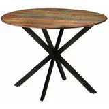  Blagovaonski stol Ø 110x78 cm masivno obnovljeno drvo i čelik