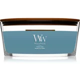 WoodWick Terra Haze dišeča sveča z lesenim stenjem (hearthwick) 453 g
