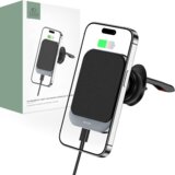 TECH-PROTECT MAGNETNI NOSILEC ZA AVTO BREZŽIČNI POLNILEC 15W ZA MAGSAFE ČRN, (22070509) | Shoptok.si