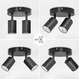 BOYIR LED stropna svetilka z 2 nastavljivima reflektorjema GU10 | Shoptok.si