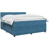  Boxspring krevet s madracem Plava 140 x 190 cm Baršun | shoptok.hr
