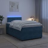  Boxspring krevet s madracem Plava 120 x 190 cm Baršun | shoptok.hr
