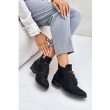Kesi Insulated Low Ankle Boots with Zipper Decoration S.Barski Black Cijene