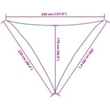  Senčno jadro 160 g/m² rdeče 2,5x2,5x3,5 m HDPE | Shoptok.si