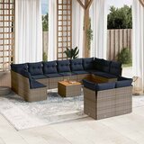  13-dijelni set vrtnih sofa od poliratana s jastucima sivi | shoptok.hr