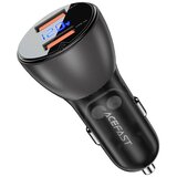 Acefast Avtopolnilec B7, 45W, 2x USB, z zaslonom (črn), (20655315) | Shoptok.si