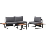  Vrtni set za objed 3 kom. Antracit Čelik Crna 55 x 55 x 70 cm | shoptok.hr