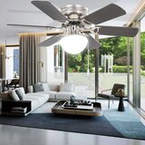 vidaXL Dekorativni stropni ventilator s svetilko 82 cm temno rjav, (21221010) | Shoptok.si