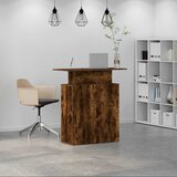  Recepcijski stol dimljeni hrast 100x40x104 cm konstruirano drvo | shoptok.hr