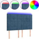  Uzglavlje tamnoplavo 144x5x118/128 cm baršunasto | shoptok.hr