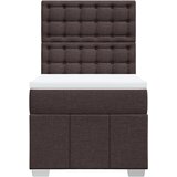  Krevet s oprugama i madracem tamnosmeđi 100 x 200 cm od tkanine | shoptok.hr