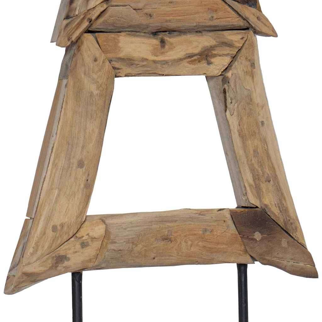 vidaXL Božično drevo z stojalom Rjava 120 cm Trdna tikovina | Shoptok.si