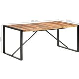  Blagovaonski stol 180 x 90 x 75 cm od masivnog drva i šišama | shoptok.hr