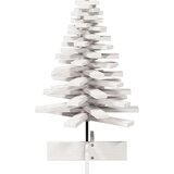 vidaXL Lesena novoletna jelka za okras bela 80 cm trdna borovina | Shoptok.si