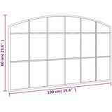 vidaXL Stensko ogledalo črno 100x60 cm obokano železo | Shoptok.si