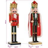  Božićni nutcracker TURKU 2 kom. Crvena i Crna 50 cm | shoptok.hr